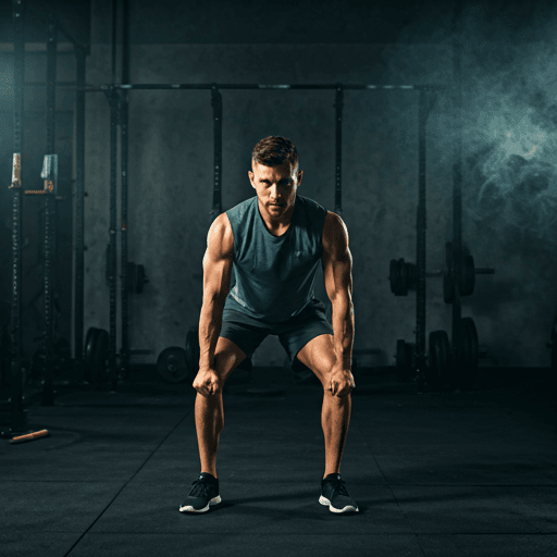 Atleta entrenando en el gimnasio